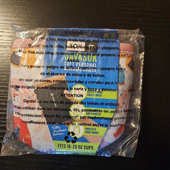 Sok It JavaSok Soft Personal Beverage Cold Cup Sleeve Sweaters 16-20 Oz - Picture 2 of 3